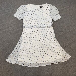 DKNY Polka Dot Dress - White and Blue